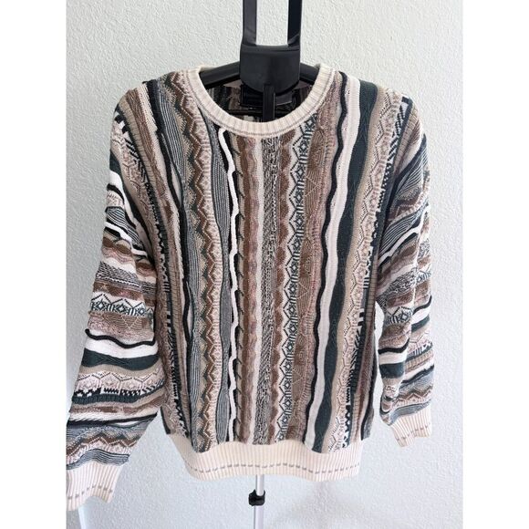 Florence Tricot Other - Vintage 90s Florence Tricot Coogi Style 3D Mens Cotton Blend Knit Sweater Large